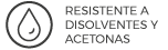 Resistente a disolventes y acetona