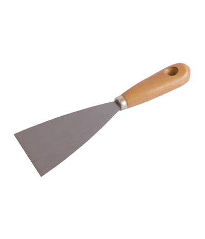 Espatula acero brico mango madera