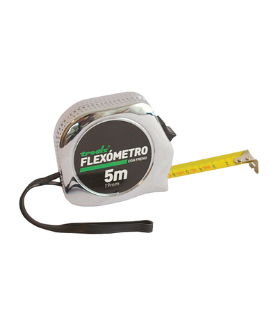 Flexometro cromado con freno