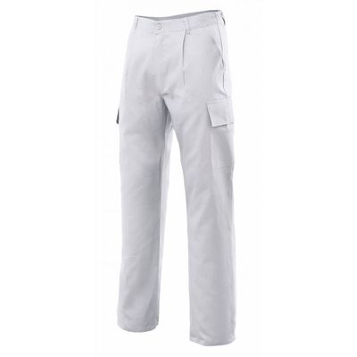 Pantalon multibolsillo blanco