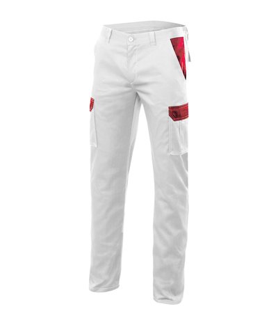Pantalon stretch multibolsillo bicolor