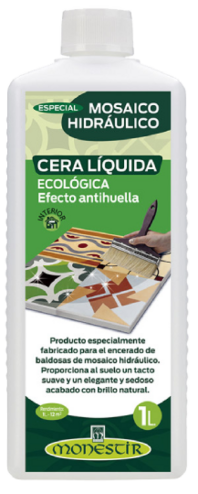 Cera liquida ecológica brillo para mosaico hidráulico
