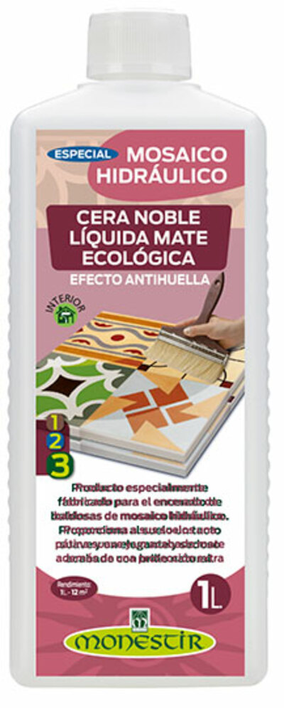 Cera liquida ecológica mate para mosaico hidráulico