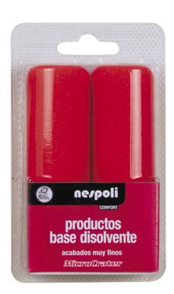 Recambio mini rodillo espuma microcrater rojo
